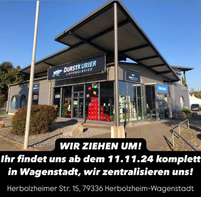 WIR ZIEHEN UM! 💪🏼🚚🍷🍾🍻🍹
Standort Herbolzheim lösen wir auf und zentralisieren uns, unsere neuen Büroräume findet ihr in der Volksbank in Wagenstadt, neben unserem Logistiklager. 

Neue Adresse: 
Herbolzheimer Str. 15
79336 Herbolzheim-Wagenstadt

Euer Team DurstKurier 😎

#logistik #getränke #zentral #umzug #getränke #durstkurier #lieferservice #herbolzheim #wagenstadt #getränke #service #büro #lager #mitarbeiter #durst #kurier